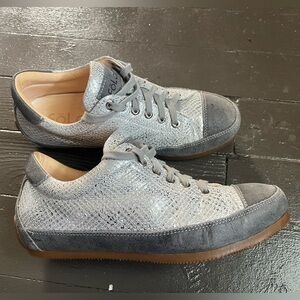 Folap Naturally Women's Gray Textured Leather Sneakers Made In Italy 🇮🇹